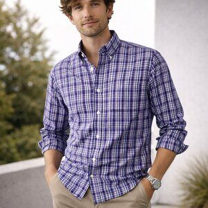 Brooks Brothers Plaid Button Down Shirt Mens S Non-Iron Supima Cotton